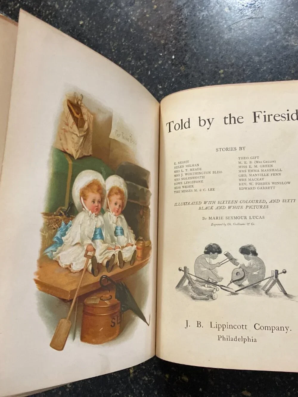 Victorian Chromolithograph Book, Marie Seymour Lucas Illustrations, Circa 1890,